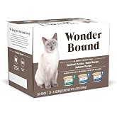 Amazon Brand - Wonder Bound Canned Wet Cat Food Variety Pack (Seafood, Tuna and Salmon Recipes in Gravy), Adult Recipe, 3 Ounce (Pack of 24)
