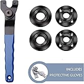 Grinder Wrench Grinder Shaft Nut 5/8-11 4 Pcs Compatible with Makita Milwaukee Dewalt Metabo Grinder Parts Bosch Ryobi Black 