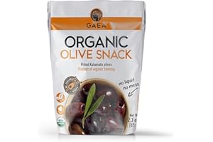 GAEA Authentic Greek Organic Pitted Kalamata Olives snack pack 2.3 ounces (pack of 8)