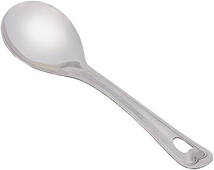 Crystal Oval Stainless Steel Serving Spoon, Silver