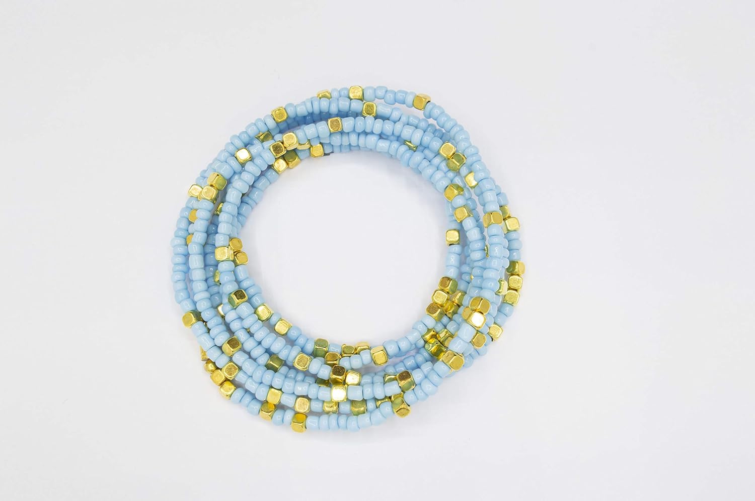 blue waist beads