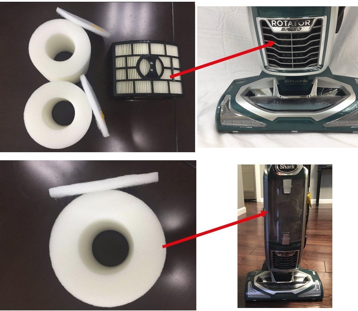 Honfa Shark NV681UKT Filter Kits, 2 Sets Compatble with Shark Upright