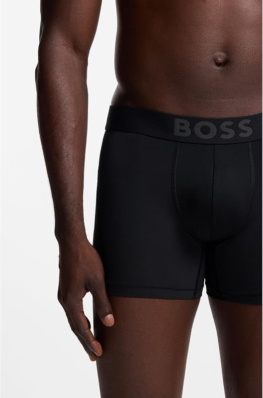 Active Lot de Trois Boxers Longs en Microfibre avec Empiècements en Maille Filet