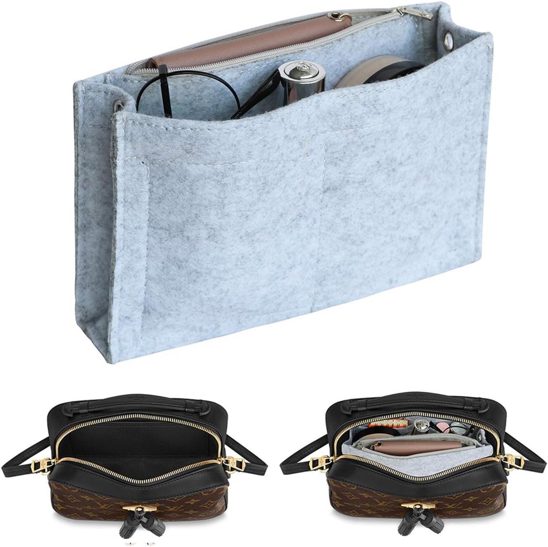 Felt Purse Organizer Insert, Handbag Organiser Insert Purse Liner Bag in Bag Tidy Organiser