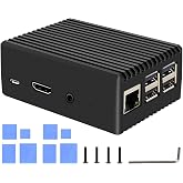 Geekworm P252 Heavy-Duty Aluminum Alloy Metal Case for Raspberry Pi 3B+/3B | Fanless, Passive Cooling, with Heatsink Pillar and Thermal Pads