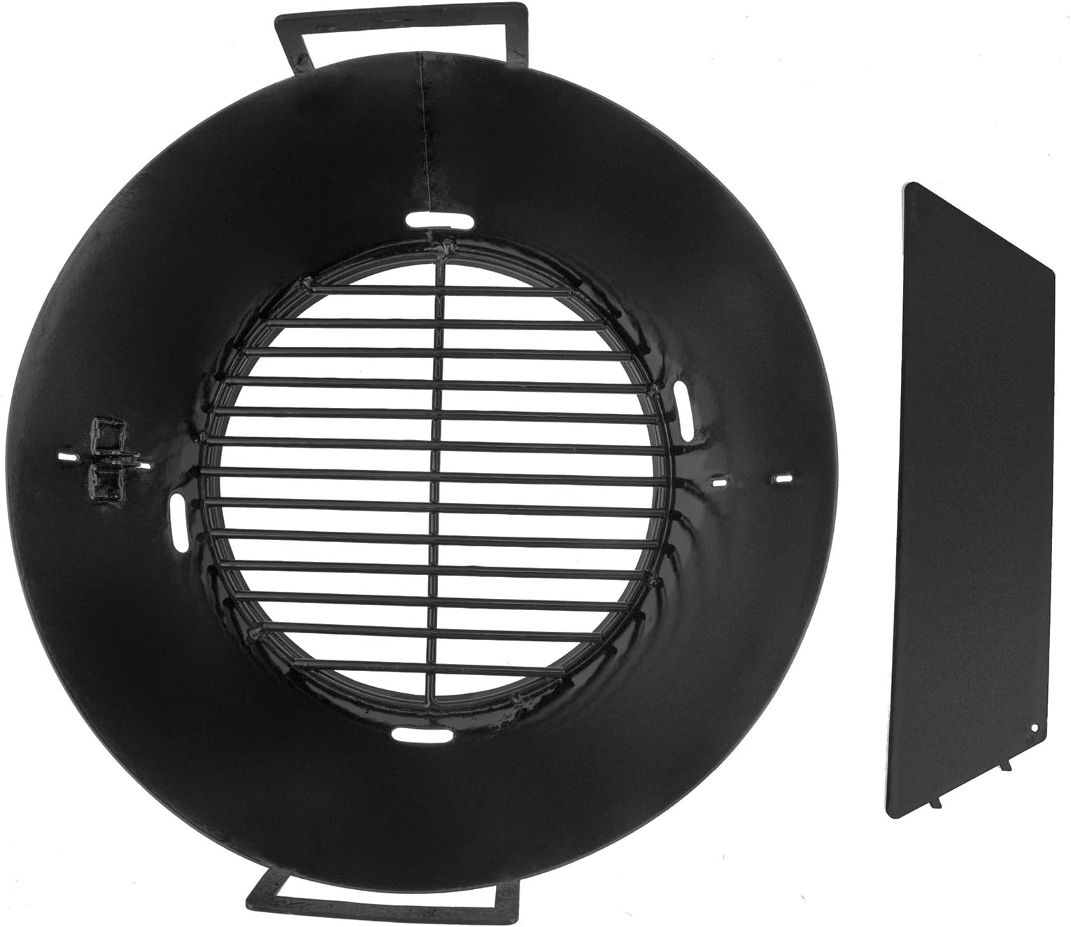 Wondjiont Porcelain Steel Weber Charcoal Basket with a Interval Sheet Metal, Fits for Large Big Green Egg Grill, Kamado Joe Classic, Weber Grills