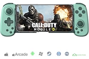 KOIIKO Wireless Controller for iPhone/Android/PC/iPad/Tablet/APPL Arcade MFi Games/Switch/PS4, Support Streaming on PS5/Xbox/PC Console, Cloud Gaming Gamepad Joystick - Turbo/6-Axis Gyro/Dual Motors - Green