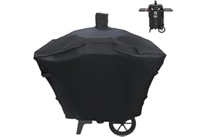 Grill Cover for Oklahoma Joe’s Bronco Gen 2 Drum Smoker & Grill.46 L x 19" W x 43" H-Black 600D Heavy Duty Waterpoorf UV Outd