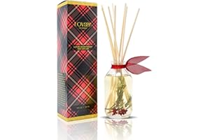 LOVSPA Reed Diffuser Set, Joy Winterberry Spruce Scented Oil Diffuser with Sticks, Home Fragrance Accessories for Bathroom Shelf Decor, Aroma Diffusers for Home or Office Desk, USA Made