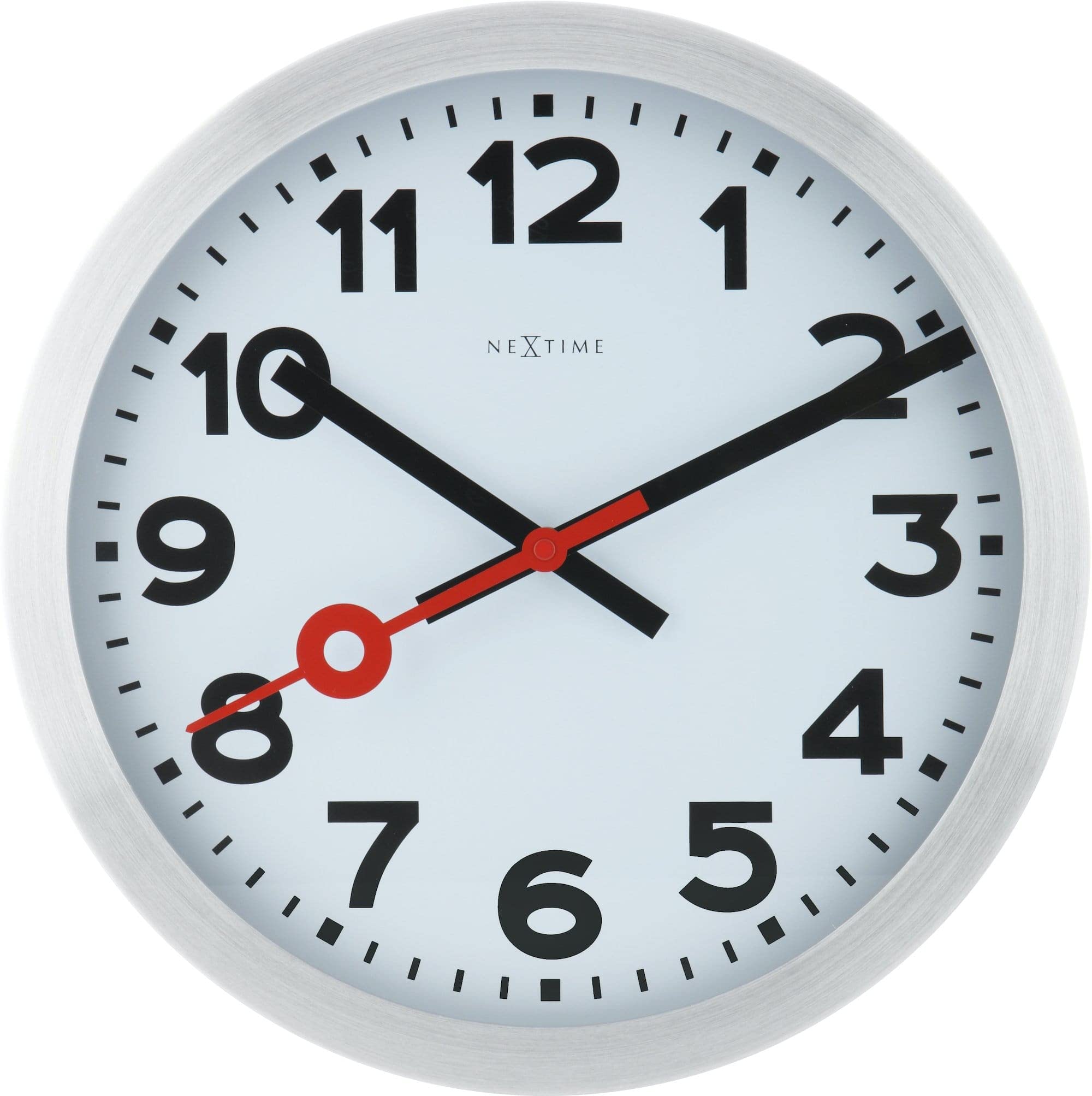 NeXtime wall clock station clock "STATION", very silent, round, white, ø 35 cm