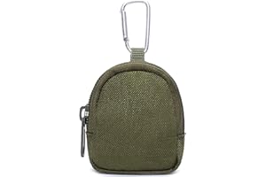 GMYIAK Coin Purse with Zipper, Change Purses Small Organizer Bags Canvas for Home, Coin Purse Keychain Pockets for Waist Pack (Green)