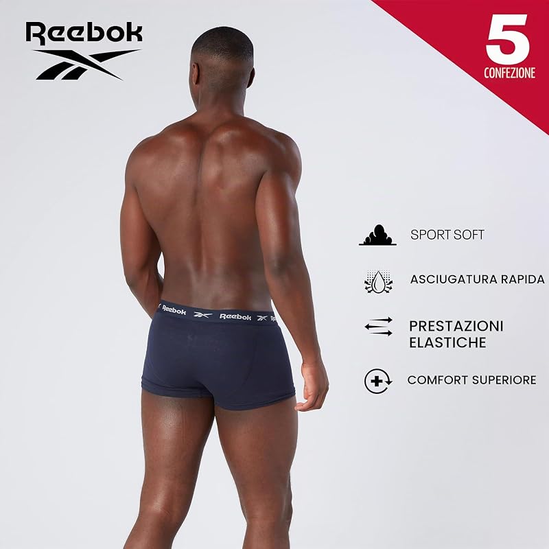 Boxer da Uomo | Confezione da 5 Boxer Sportivi, M, Multicolore