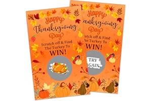 GMEMNOV Thanksgiving Scratch Off Game Cards - 36PCS Maple Pumpkin Turkey Scratch Off Cards Fall Festival Raffle Card Thanksgiving Activities for Groups Adults