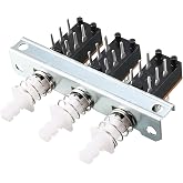 uxcell Interlock Push Button Switch Piano Type DPDT 6 Pin 3 Row