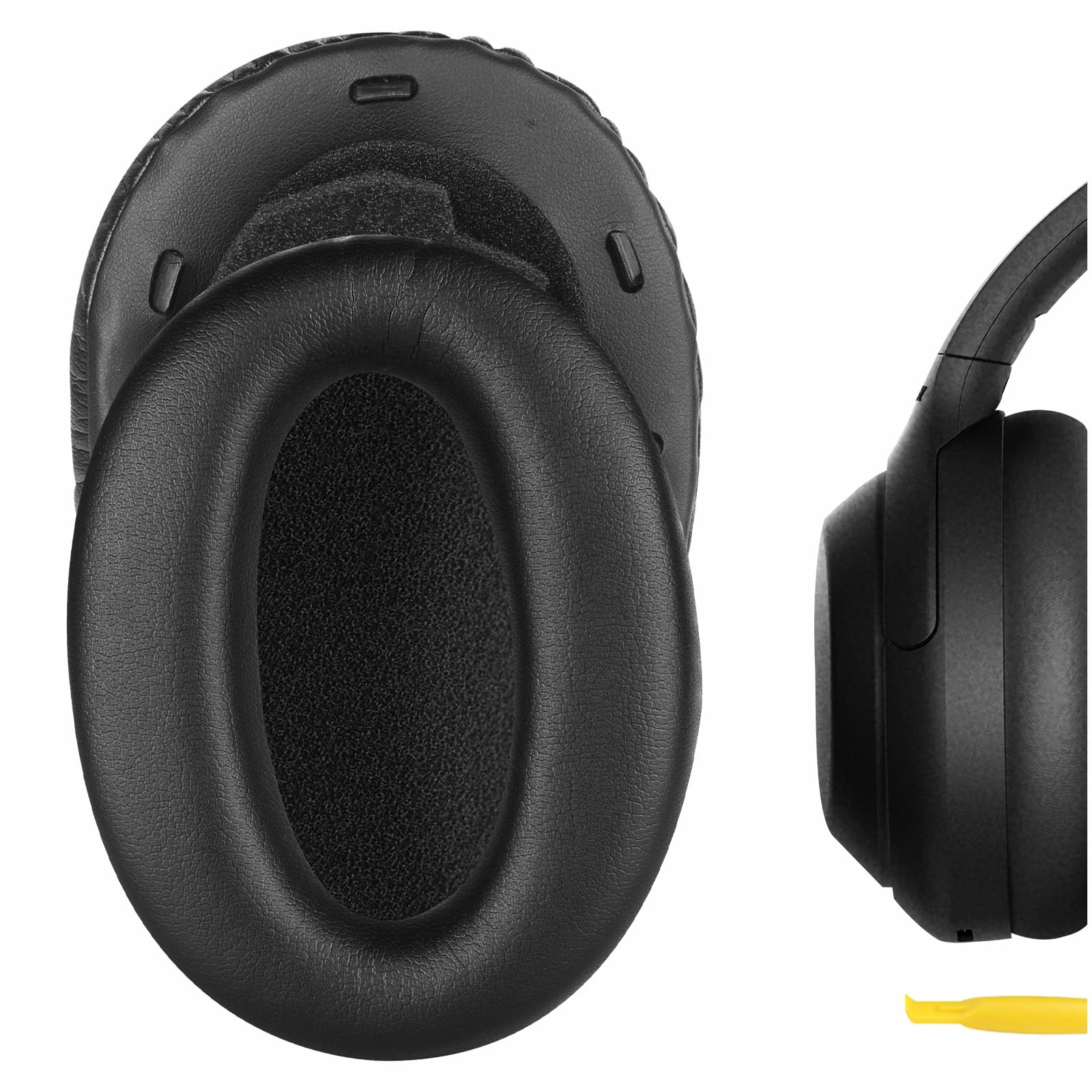 Geekria Replacement Ear Pads for Sony WH1000XM2, MDR-1000X Headphones Ear Cushions, Repair Parts (Black)