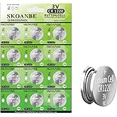 SKOANBE 12PCS 1220 3V Lithium Button Coin Cell CR1220 Battery