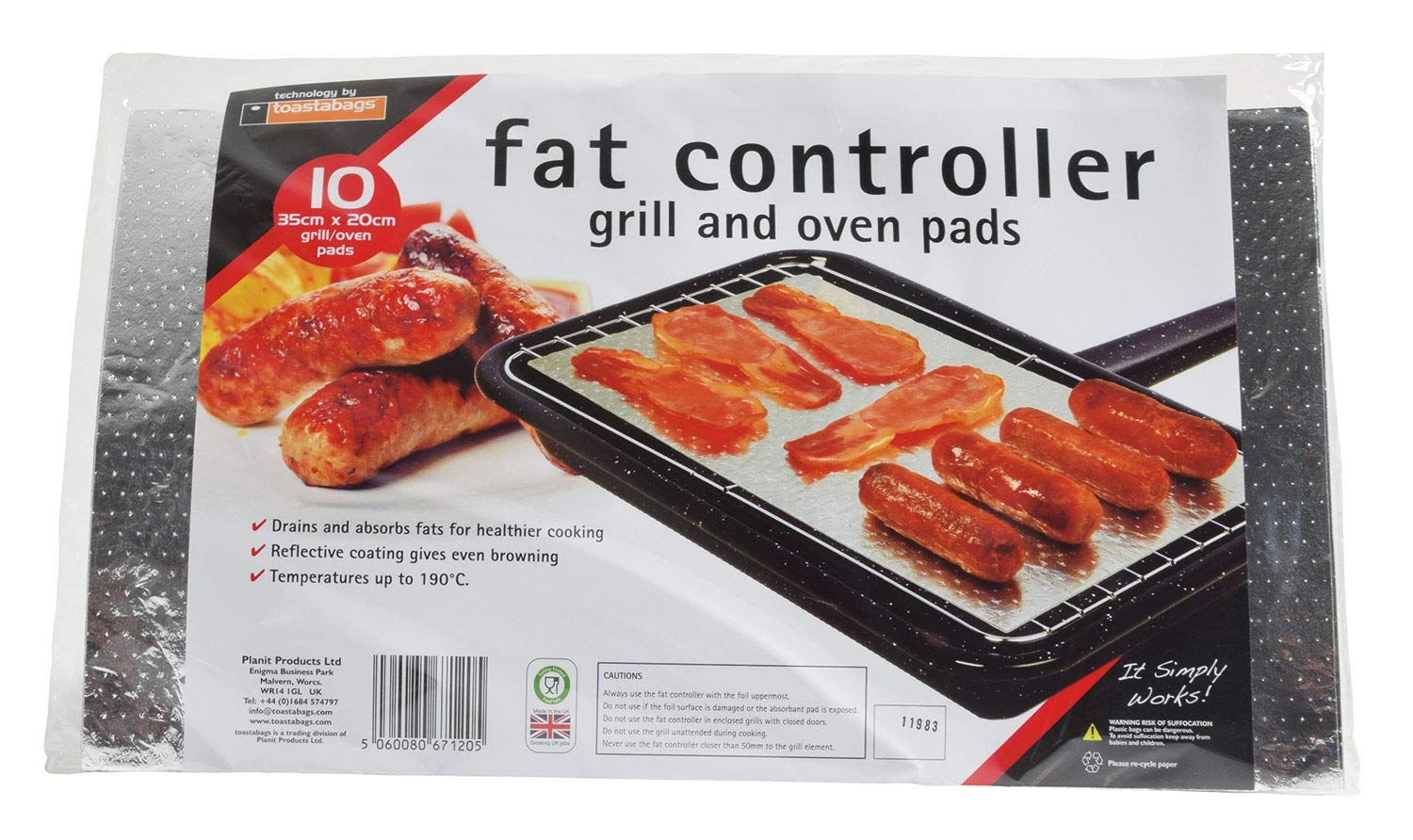 10 Fat Controllers. Fat Trapper Cooking Pads. Grill & Oven. ABSORBS Fat