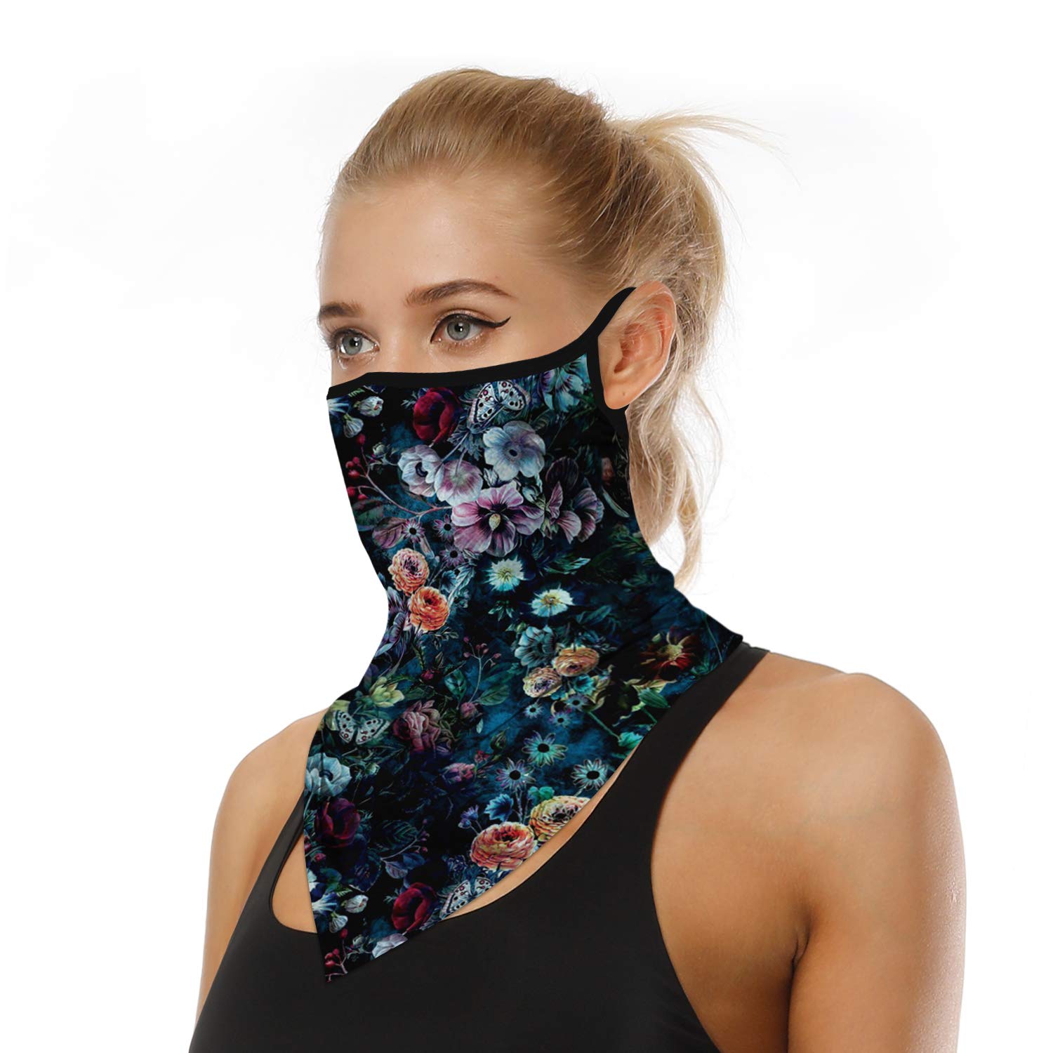 ZCBRISK Ear Hangers Face Mask Seamless Bandanas Headband Scarf Neck Gaiter Sun UV Wind Protection Earhook Balaclava