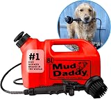 Mud Daddy 8 Litre Portable Pet Washing Device Red Mud Remover Grooming