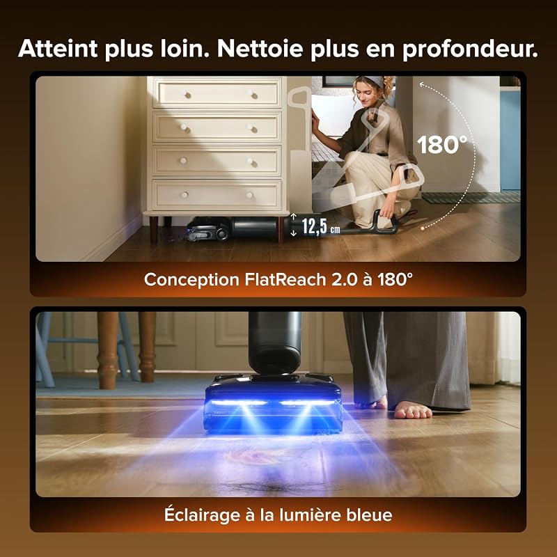 F25 Steam Set Nettoyeur Vapeur sans Fil, Aspirateur Laveur