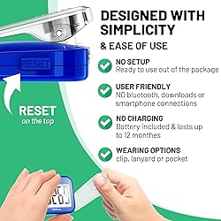NESKLA 3D Pedometer for Walking, Simple Step