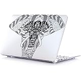 MacBook Air 13 Inch Case- Silver Laptop Protective Hard Plastic Cover Compatible with Apple- Fits on Model A1466 & A1369 2015 (Tribal Elephant)
