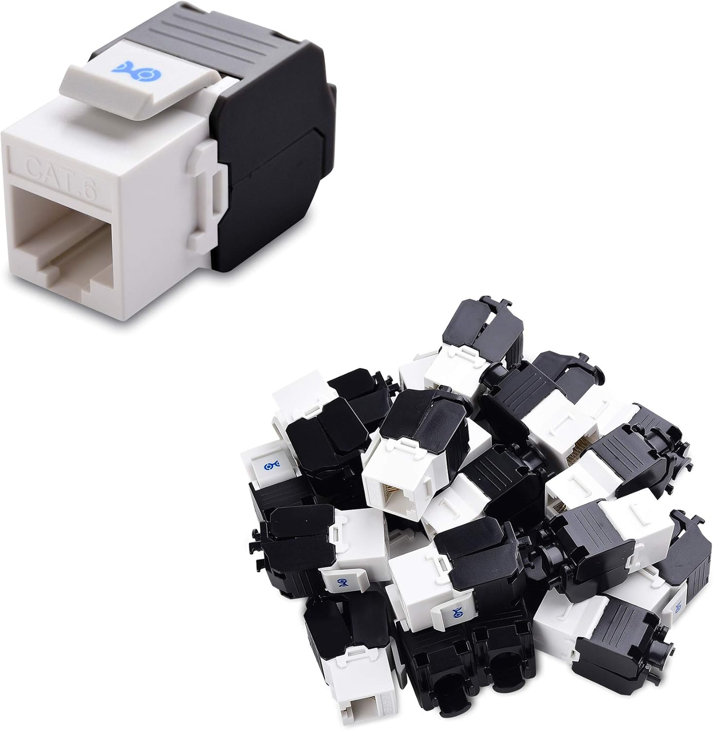 Cable Matters UL Listed 25Pack 180 Degree RJ45 Keystone