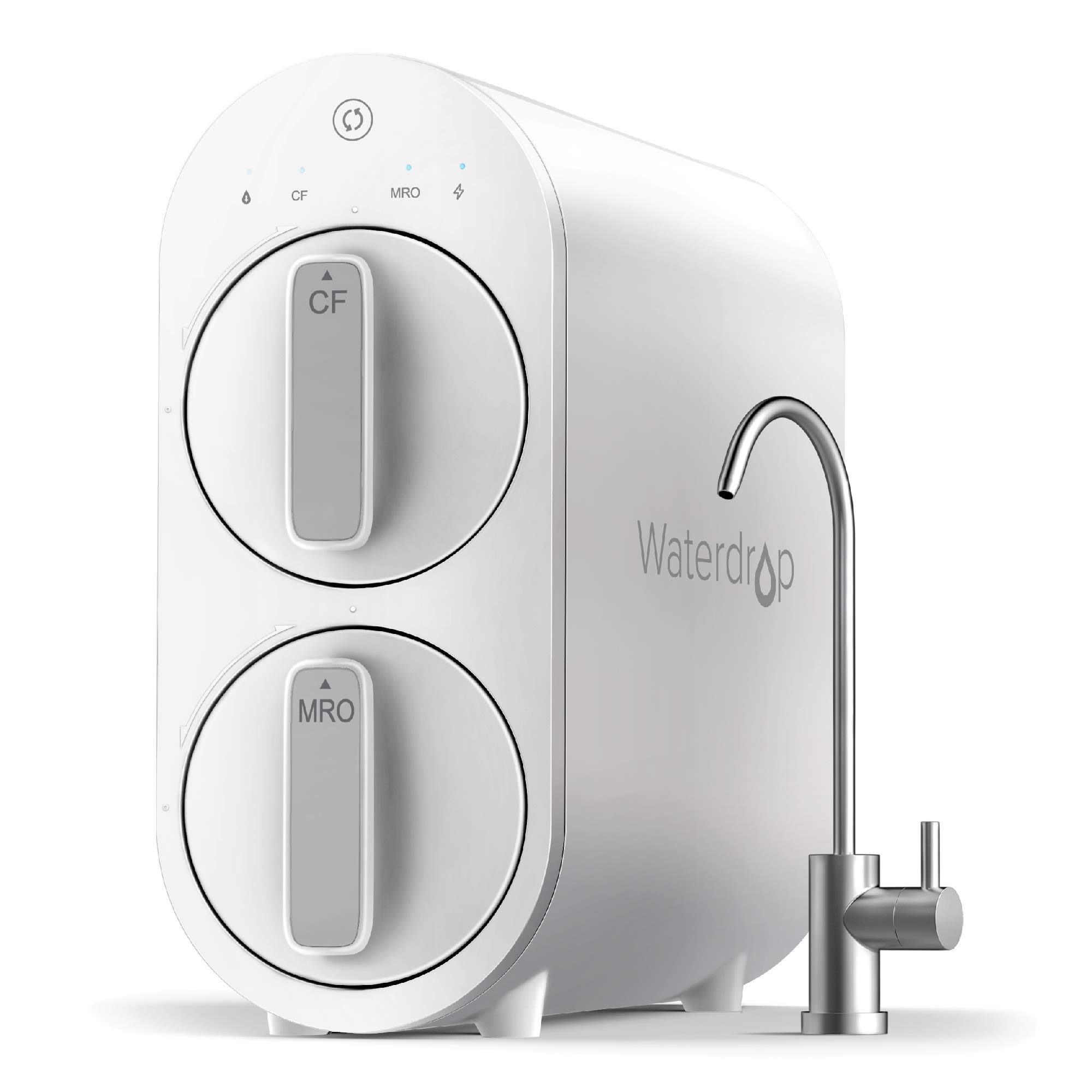 Waterdrop Reverse Osmosis Water Filtration System, Tankless, 400 GPD Fast Flow, Reduces TDS, 1:1 Pure to Drain, FCC Listed, USA Tech, WD-G2-W, White