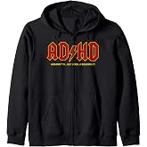 ADHD funny Hey Look a SQUIRREL ADHD Zip Hoodie