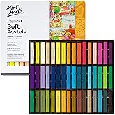 Mont Marte Soft Pastels in Tin Box Signature 48pc, 48 Assorted Colors, Vibrant Pastel Sticks, Great Blending, Comes in Storage Case, Ideal for Art, Craft, Coloring and Sketching
