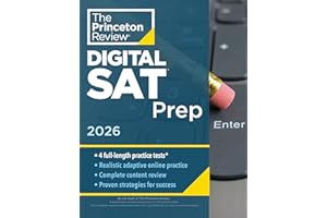 Princeton Review Digital SAT Prep, 2026: 4 Full-Length Practice Tests (2 in Book + 2 Adaptive Tests Online) + Review + Online