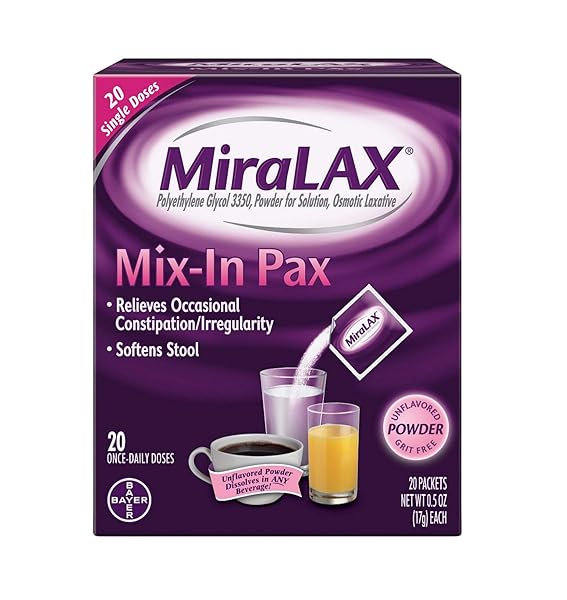 MIRALAX MIX-IN PAX,0.59 OUNCE (PACK OF 20)