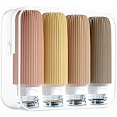 Mrsdry Travel Bottles for Toiletries, Large 6oz Travel Size Containers, BPA Free Leak Proof Tubs Refillable Liquid Accessories with Toiletry Bag for Cometic Shampoo and Lotion Soap (4 Pack)