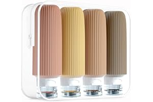 Mrsdry Travel Bottles for Toiletries, Large 6oz Travel Size Containers, BPA Free Leak Proof Tubs Refillable Liquid Accessories with Toiletry Bag for Cometic Shampoo and Lotion Soap (4 Pack)