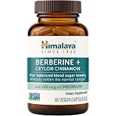 Himalaya Berberine with Ceylon Cinnamon+Chromium Picolinate,60 Caps | GLP-1 Routine Compatible, Herbal Supplement for Supporting Normal Metabolism, Immune &amp; Digestive Health, Berberine HCI