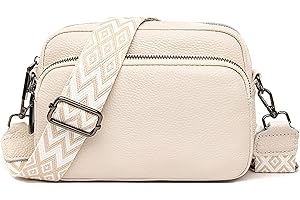 DIVCIDLC Small Crossbody Bag with Wide Guitar Strap Camera Purse Shoulder Handbag Satchel