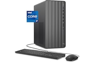 HP Envy Desktop, 12th Gen Intel Core i7-12700, 16 GB RAM, 512 GB SSD & 1 TB SATA Hard Drive, Windows 11 Pro, Wi-Fi & Bluetooth, Wired Keyboard & Mouse, Pre-Built PC Tower (TE01-3022, 2022),black