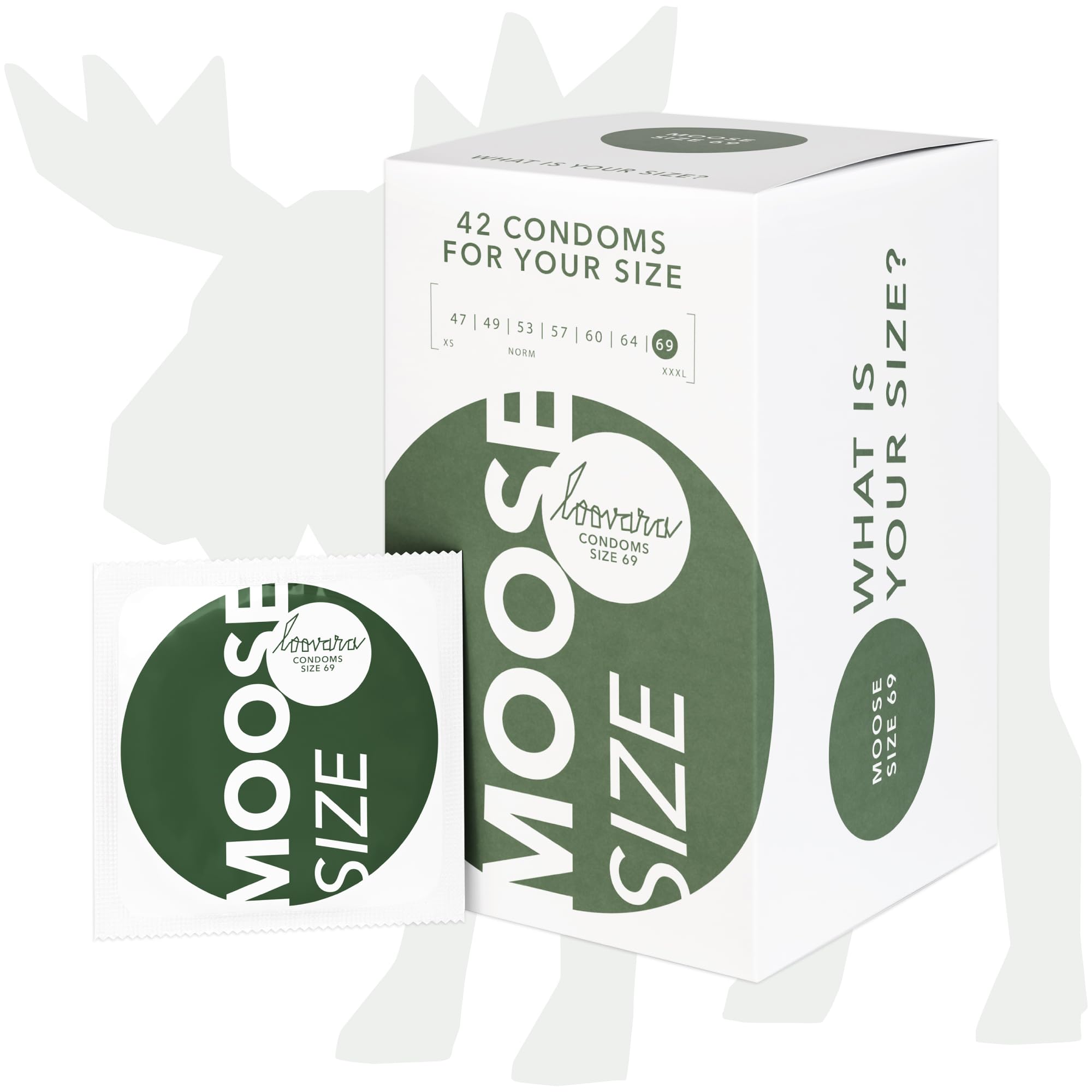 Loovara Intimate - Moose 69 Natural Condoms Size 69-42 Pieces