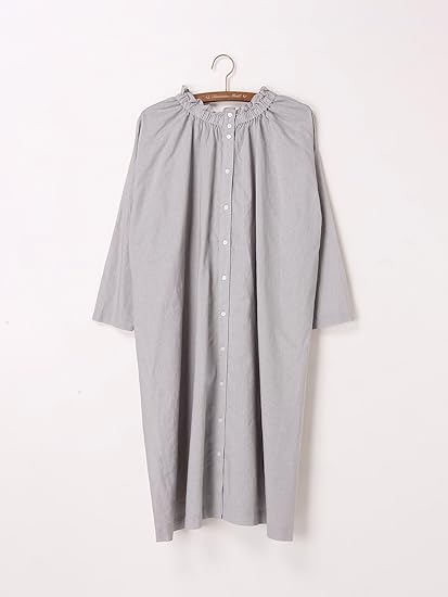Amazon Co Jp サマンサモスモス Sm2 首シャーリングワンピース グレー F 服 ファッション小物