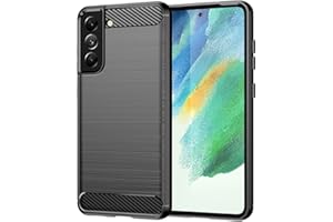 Aikcks for Samsung Galaxy S21 FE 5G Phone case, Shockproof, Scratch Resistant Carbon Fiber Jacket, Soft TPU, for Galaxy S21 FE 5G case (Black,)
