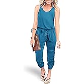 PRETTYGARDEN Womens Jumpsuit Casual Summer Romper 2026 Sleeveless Tank Lounge Cruise Airport Outfits Vacation Spring Clothes