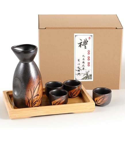 Amazon.com | Urban Tokyo Japanese Sake 5 Piece Set Include 1 Sake