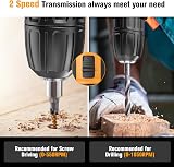 JYGMPRO Cordless Drill Driver 21V Hammer Drill 2 Batteries 30pcs Bits view 3