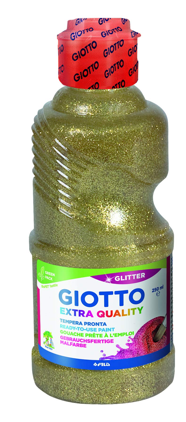 GIOTTO EQ GLITTER PAINT 250ML GOLD