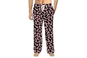Soophiea Mens Pajama Pants Christmas Halloween Sleepwear Lounge Pjs Pants with Pockets