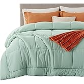 Bedsure Comforter Duvet Insert - Quilted Comforters King Size, All Season Duvet, GentleSoft Down Alternative Bedding, with 8 Tabs, Gifts for Women/Men, Sage Green, King 90 x 102 Inches