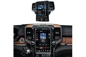 LANTU Car Screen Protector for 2019-2024 Dodge Ram 1500 2500 3500 Accessories TRX Rebel Laramie Limited Uconnect Trucks Pickup 12" Tempered Glass GPS Navigation Touchscreen Protector HD Clear