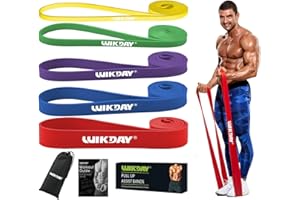 WIKDAY Resistance Bands for Working Out, Exercise Bands, Workout Bands, Pull Up Assistance Bands for Body Stretching Training Physical Therapy Muscle Training for Men & Women