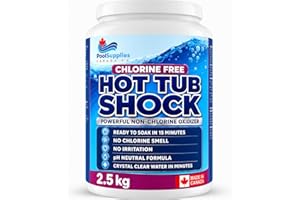 Hot Tub Shock 2.5 Kg Non-Chlorine Spa Shock Oxidizer Granules, Fast Acting Hot Tub Chemicals, Controls Bacteria & Algae, Clea