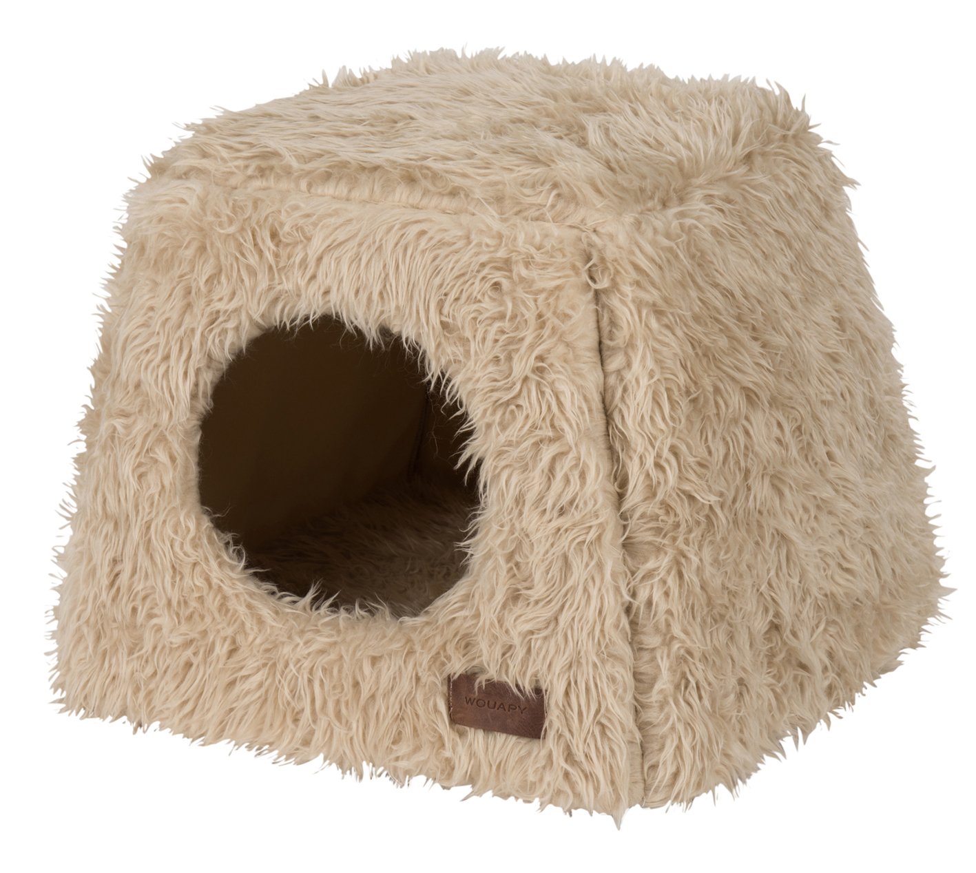 Wouapy Pyramid Deluxe For Fluffy Cat House, Beige